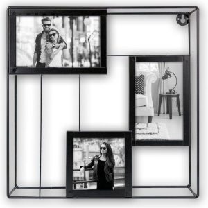 Fotolijst Metalen multi fotolijst Palmer voor foto formaat 2x 10x15 en 10x10 - EY122