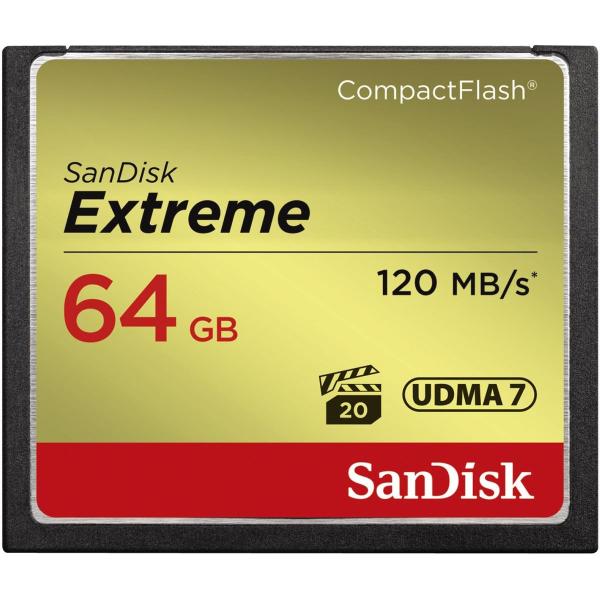 CF Extreme 64GB 120MB/Sec 85 MB Write UDMA 7