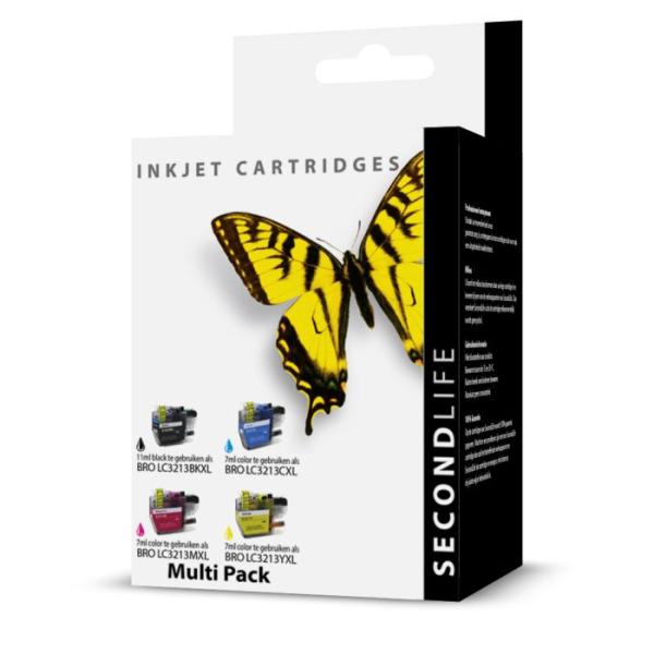 SecondLife - Multipack Brother LC 3211 / 3213 XL BK C M en Y