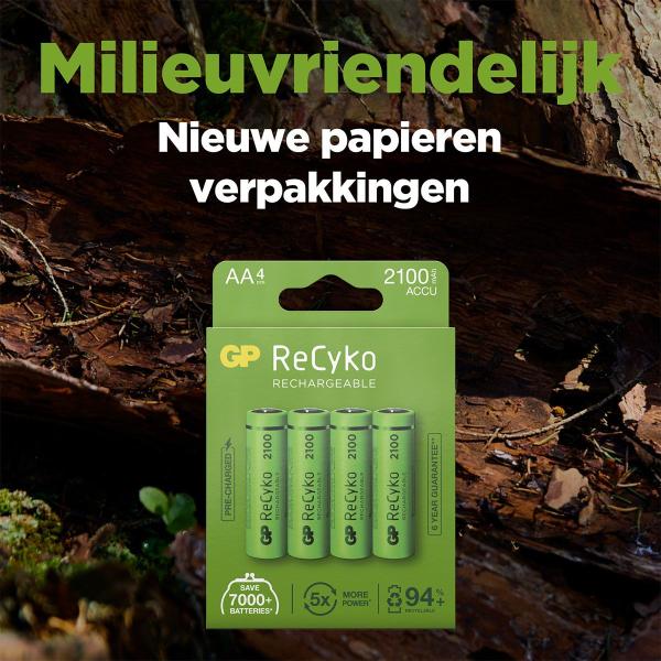 AAA Battery Rechargeable NiMH 950 mAh ReCyko 1.2V 4 PCs - Image 4