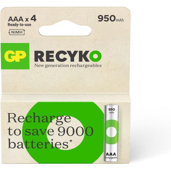 AAA Battery Rechargeable NiMH 950 mAh ReCyko 1.2V 4 PCs - Image 9
