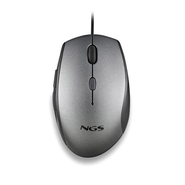 NGS Moth Ergonomische Bedrade Muis met USB Type-C - Grijs
