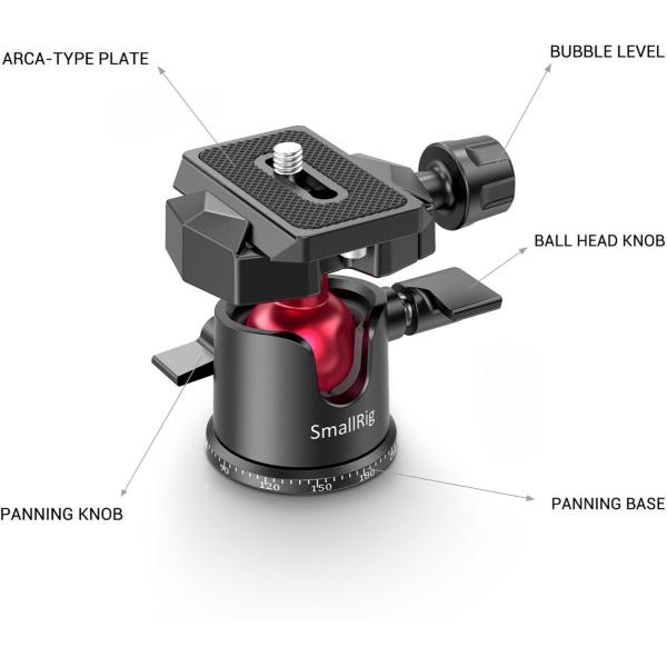 Smallrig 2664 Tabletop Mini Tripod w/ Panoramic Ball Head - Image 5