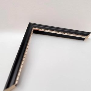 Fotolijst Maatwerk 50x70 Zwart/zilver parel breed