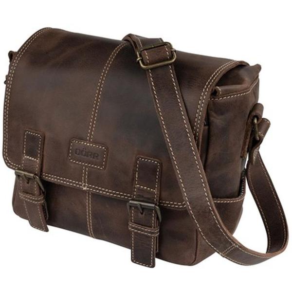 Kapstadt Leather Photo Bag Small Wide Vintage Brown
