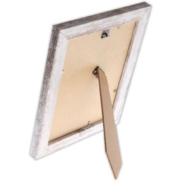 Wooden Photo Frame V21576 Nelson 6 White Wash 13x18cm - Image 5