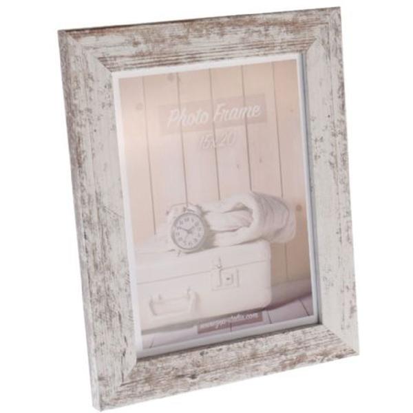 Wooden Photo Frame V21576 Nelson 6 White Wash 13x18cm - Image 3