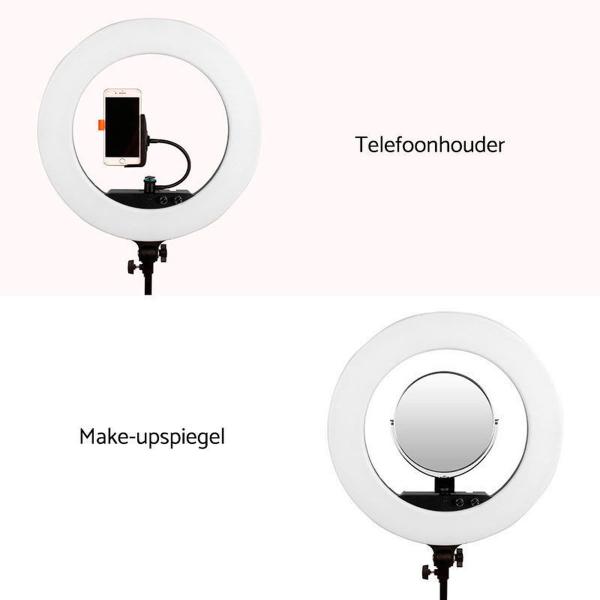 Round Vlogger 18 inch LED Set Economy w/ Bag - Black - Image 6