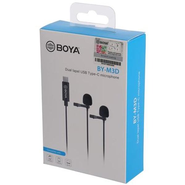 Boya Duo Clip-On Lavalier Microphone BY-M3D For USB-C - Image 6