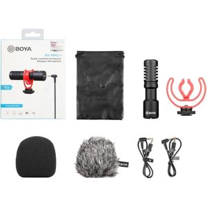 Boya BY-MM1+ Cardioid Video Mic For Smartphones & DSLR'S
