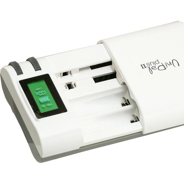 Caricabatterie Universale Hahnel HL Unipal Plus – Ricarica Batterie Li-ion 3.6/7.4V E AA/AAA Ni-MH, Con Uscita USB E Adattatore Auto 12V