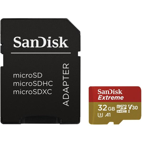 SanDisk MicroSDHC Extreme 32GB 100MB/60MB.U3.V30.A1 Action Cam