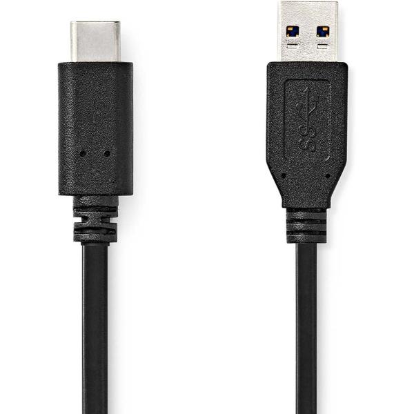 USB-Cable | USB 3.2 Gen 2 | USB-A Male | USB-C M | 60 W 10 Gbps 1m Black